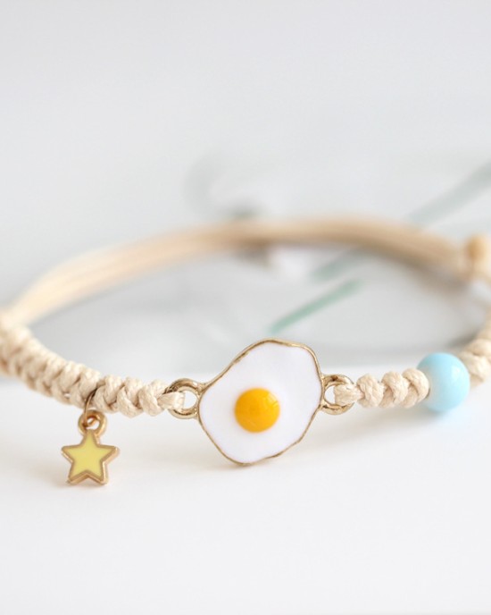 Handwoven Alloy Drop Oil Poached Egg Cute Bracelet 20pcs Wholesale Handwoven Alloy Drop Oil Poached Egg Cute Bracelet 20pcs Wholesale
