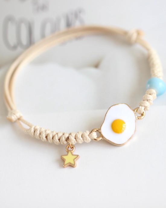 Handwoven Alloy Drop Oil Poached Egg Cute Bracelet 20pcs Wholesale Handwoven Alloy Drop Oil Poached Egg Cute Bracelet 20pcs Wholesale