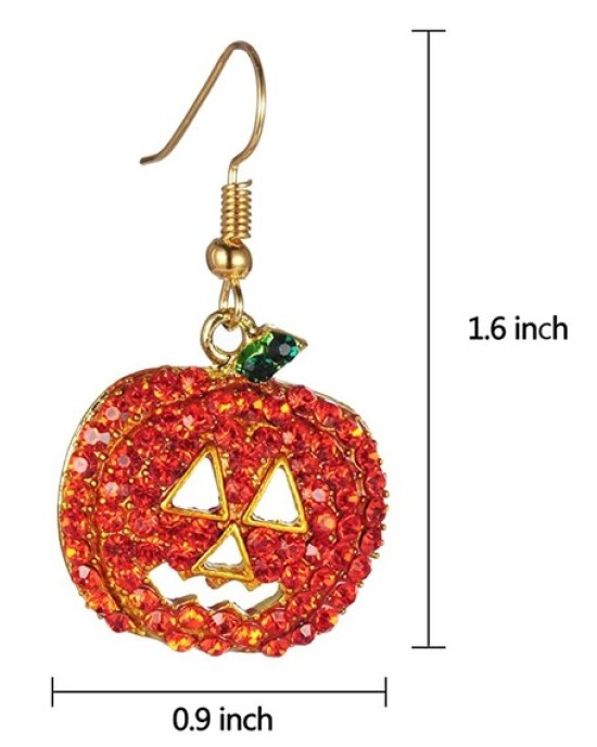 2 pairs Halloween Pumpkin Earrings 2 pairs Halloween Pumpkin Earrings