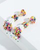 Handmade Multicolored Seed Bead Bohemian Tassel Dangle Earrings 5Pairs Handmade Multicolored Seed Bead Bohemian Tassel Dangle Earrings 5Pairs