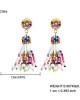 Handmade Multicolored Seed Bead Bohemian Tassel Dangle Earrings 5Pairs Handmade Multicolored Seed Bead Bohemian Tassel Dangle Earrings 5Pairs
