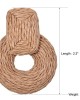 Woven Round Drop Earrings for Women Girls Summer Beach Vacation Jewelry 4 Pairs Woven Round Drop Earrings for Women Girls Summer Beach Vacation Jewelry 4 Pairs