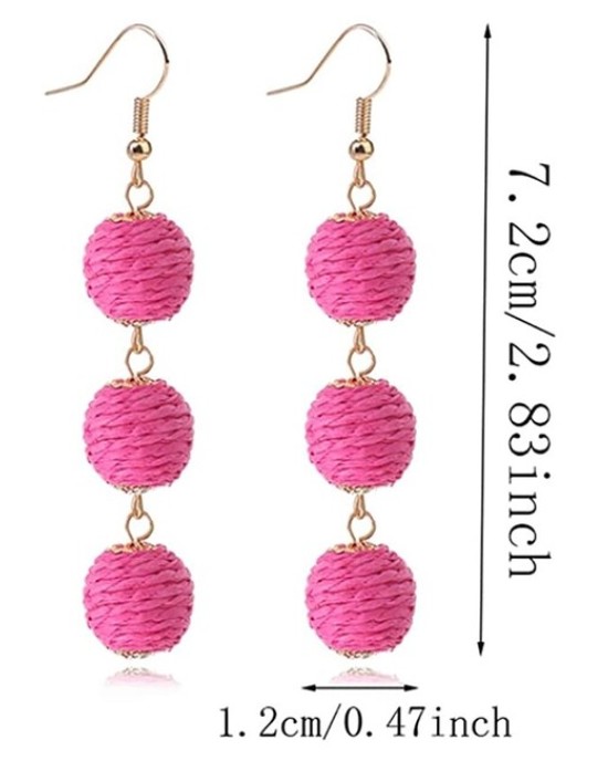 5 Pairs Unique Boho Rattan Earrings 5 Pairs Unique Boho Rattan Earrings
