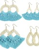 8 Pairs Rattan Earrings Lightweight Bohemian Handmade Statement Tassel Earrings 8 Pairs Rattan Earrings Lightweight Bohemian Handmade Statement Tassel Earrings