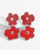 Wholesale with 5 Pairs Colorful Flower Gold Plated Dangle Earrings Wholesale with 5 Pairs Colorful Flower Gold Plated Dangle Earrings