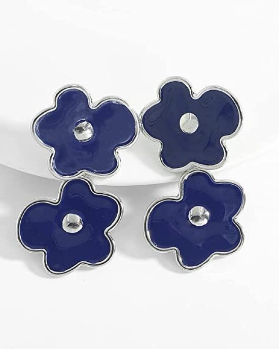 Wholesale with 5 Pairs Colorful Flower Gold Plated Dangle Earrings Wholesale with 5 Pairs Colorful Flower Gold Plated Dangle Earrings