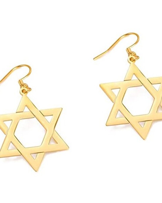 4 Pairs Star Earrings Stainless Steel Dangle Drop Earrings 4 Pairs Star Earrings Stainless Steel Dangle Drop Earrings