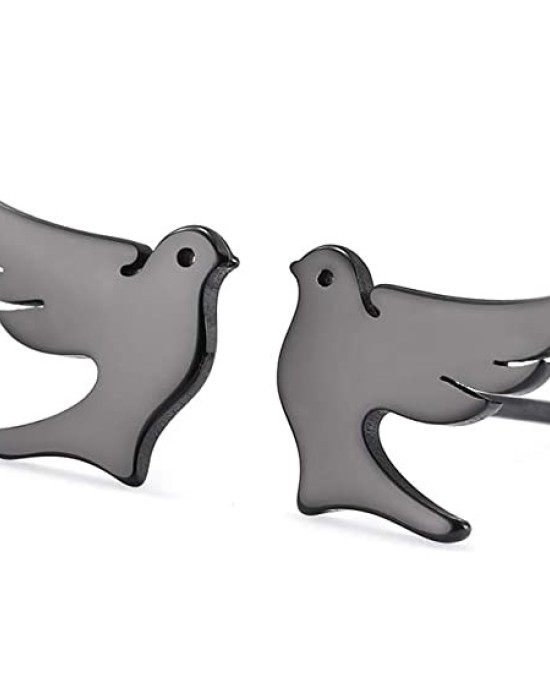 3 pairs Stainless Steel Dove Stud Earrings Lucky Jewelry for Women Girls Birthday Gift 3 pairs Stainless Steel Dove Stud Earrings Lucky Jewelry for Women Girls Birthday Gift