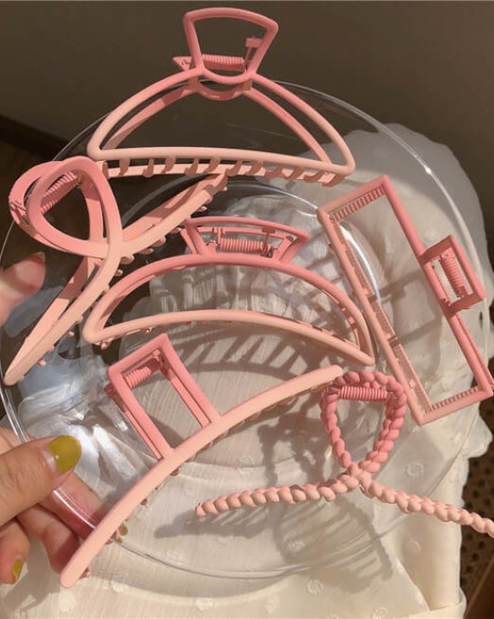 60 Pack Peach Pink Gradient Girls Heart Grab Clips 60 Pack Peach Pink Gradient Girls Heart Grab Clips