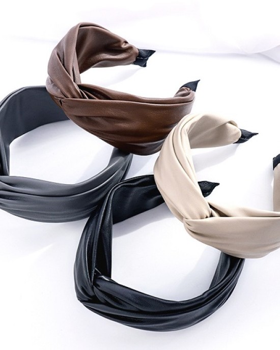 Wholesale with 250Pcs Wide Side PU Leather Hair Hoop Wholesale with 250Pcs Wide Side PU Leather Hair Hoop