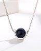 2 pcs Obsidian Saturn Pendant Necklace 2 pcs Obsidian Saturn Pendant Necklace