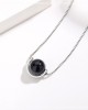 2 pcs Obsidian Saturn Pendant Necklace 2 pcs Obsidian Saturn Pendant Necklace