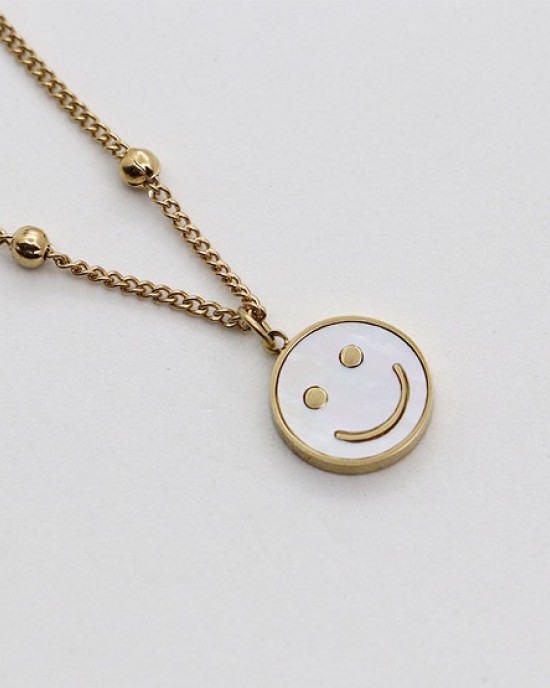 2 pcs Fashion simple Smiley Face Pendant Necklace 2 pcs Fashion simple Smiley Face Pendant Necklace