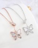 4 PCS Adjustable Chain Butterfly Charm Pendant Necklace 4 PCS Adjustable Chain Butterfly Charm Pendant Necklace