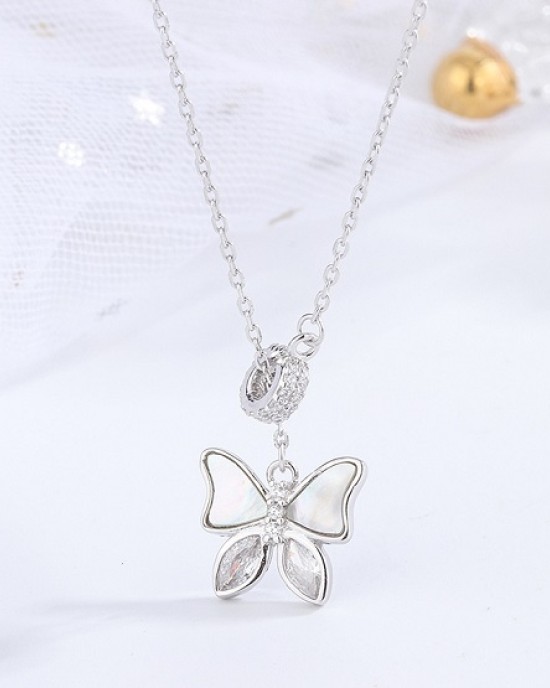 4 PCS Adjustable Chain Butterfly Charm Pendant Necklace 4 PCS Adjustable Chain Butterfly Charm Pendant Necklace