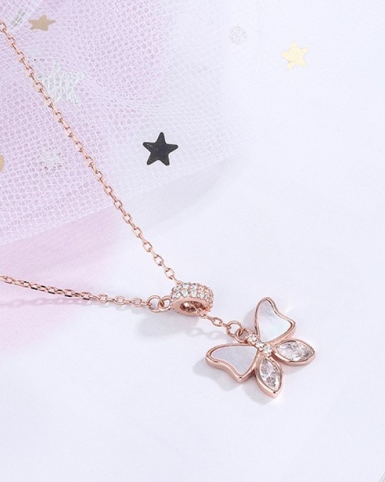 4 PCS Adjustable Chain Butterfly Charm Pendant Necklace 4 PCS Adjustable Chain Butterfly Charm Pendant Necklace