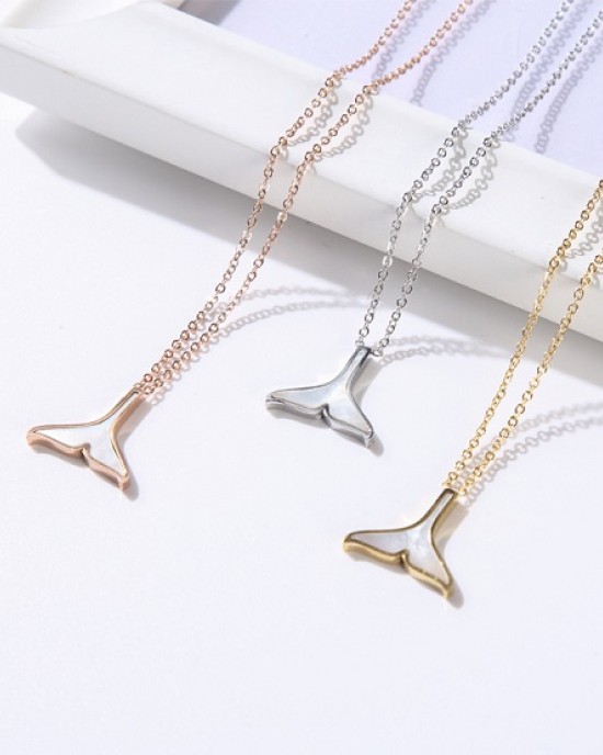 6 PCS Elegant Shell Fishtail Necklace 6 PCS Elegant Shell Fishtail Necklace