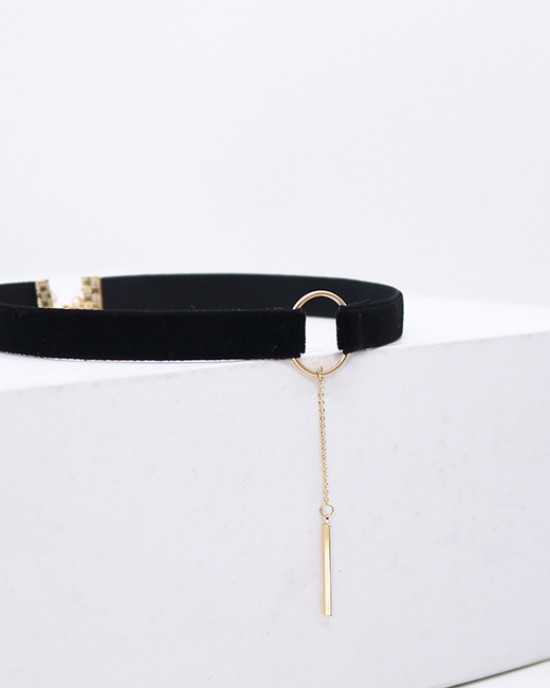 15 Packs Tassel Black Velvet Collarbone Chain Vintage Collar Female 15 Packs Tassel Black Velvet Collarbone Chain Vintage Collar Female