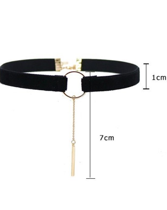 15 Packs Tassel Black Velvet Collarbone Chain Vintage Collar Female 15 Packs Tassel Black Velvet Collarbone Chain Vintage Collar Female