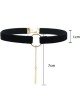 15 Packs Tassel Black Velvet Collarbone Chain Vintage Collar Female 15 Packs Tassel Black Velvet Collarbone Chain Vintage Collar Female