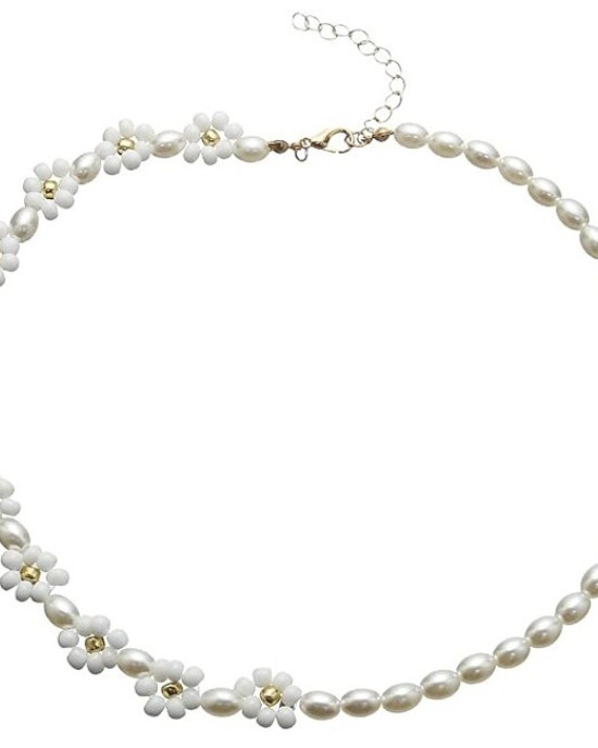 5 Piece Flower Beaded Necklace for Women Girls 5 Piece Flower Beaded Necklace for Women Girls