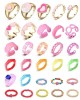 30 Pieces Chunky Rings Stackable Open Resin Acrylic Rings for Women 30 Pieces Chunky Rings Stackable Open Resin Acrylic Rings for Women