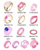 30 Pieces Chunky Rings Stackable Open Resin Acrylic Rings for Women 30 Pieces Chunky Rings Stackable Open Resin Acrylic Rings for Women