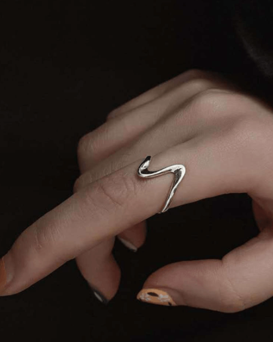 925 Sterling Silver Wave Half Open Knuckle Ring 10 Pack Wholesale 925 Sterling Silver Wave Half Open Knuckle Ring 10 Pack Wholesale