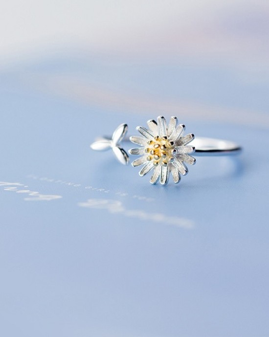 S925 Sterling Silver Ring Fashion Open Daisy Flower Rings 10 pcs S925 Sterling Silver Ring Fashion Open Daisy Flower Rings 10 pcs