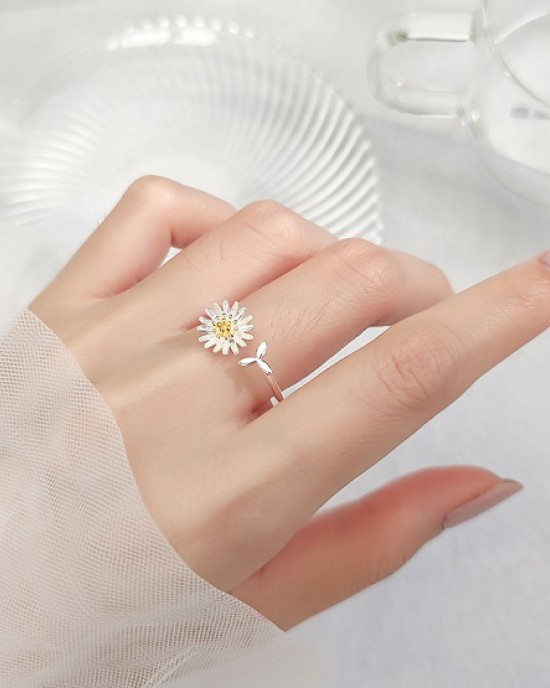 S925 Sterling Silver Ring Fashion Open Daisy Flower Rings 10 pcs S925 Sterling Silver Ring Fashion Open Daisy Flower Rings 10 pcs