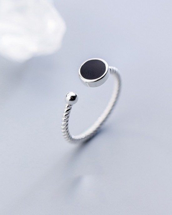 6 pcs Fashion Personality Black Rings Index Finger 925 Sterling Silver Ring 6 pcs Fashion Personality Black Rings Index Finger 925 Sterling Silver Ring