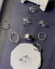 9 Pack Stainless Steel Rings Set for Women Teen Girls 9 Pack Stainless Steel Rings Set for Women Teen Girls