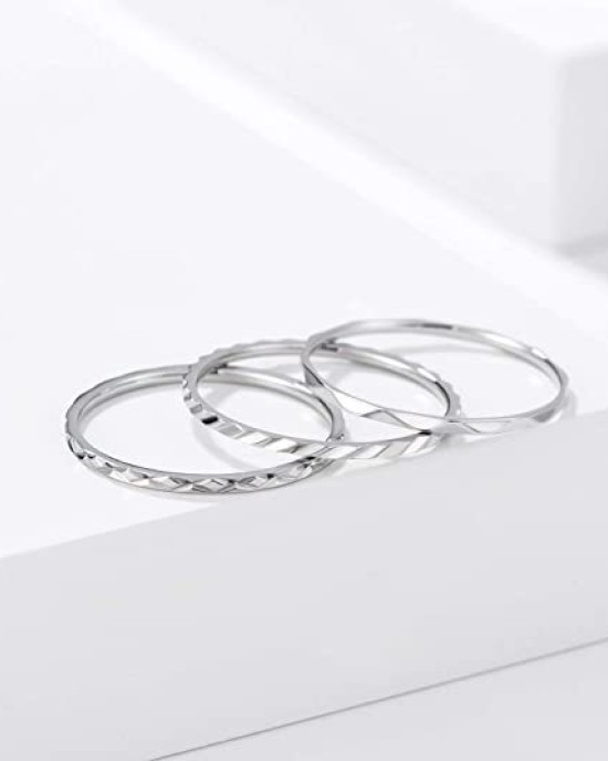 1mm 9pcs Women Men Stainless Steel Rings 1mm 9pcs Women Men Stainless Steel Rings