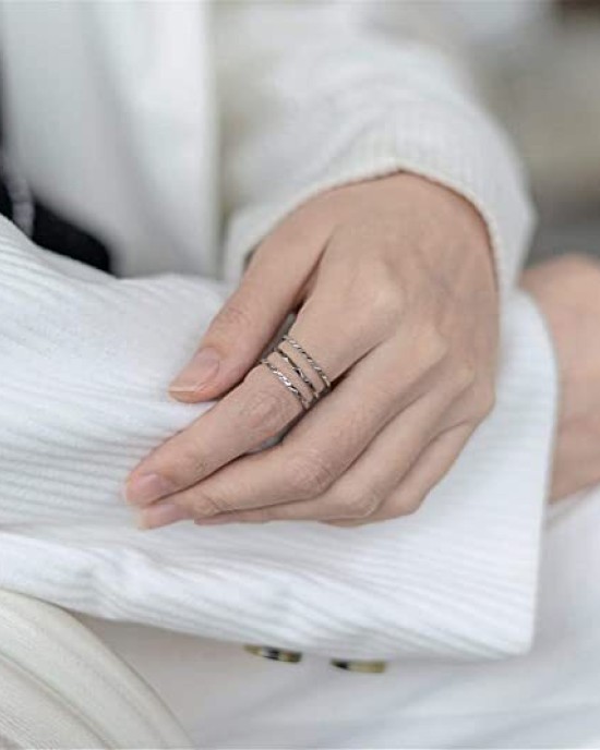 1mm 9pcs Women Men Stainless Steel Rings 1mm 9pcs Women Men Stainless Steel Rings